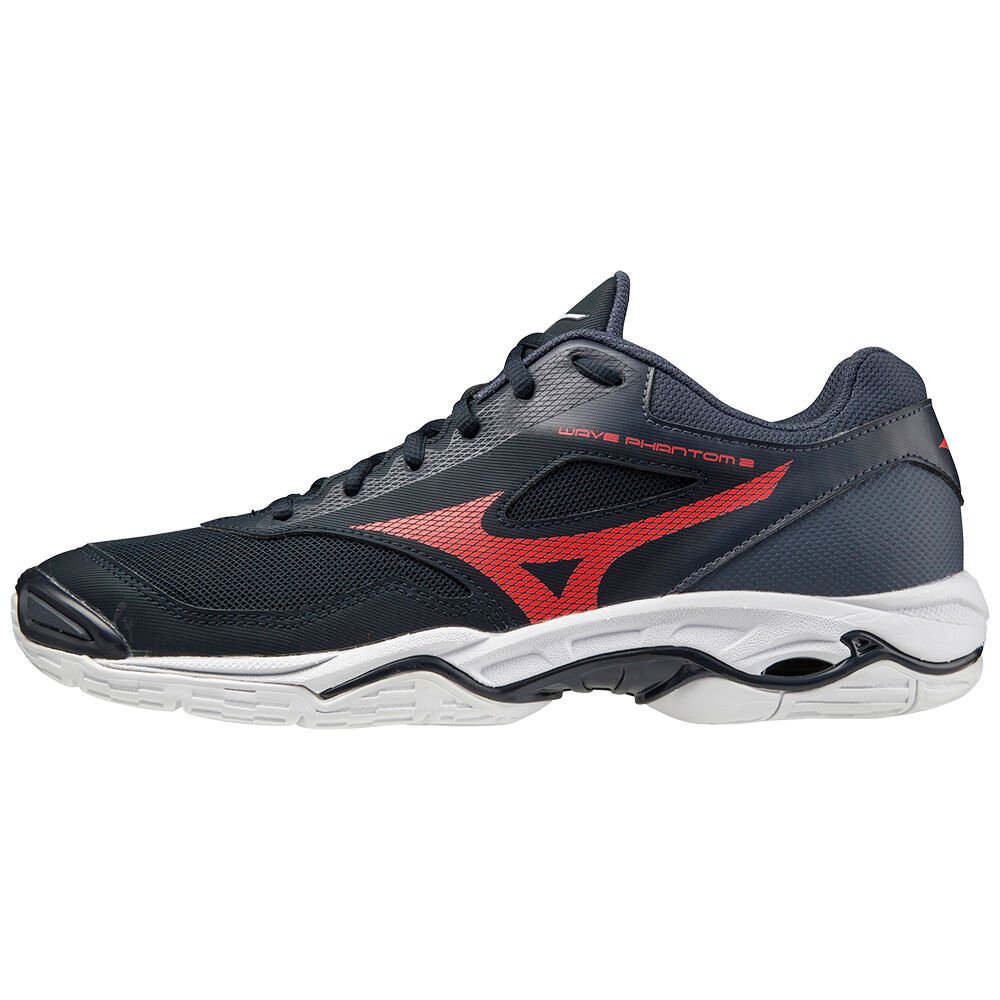 Zapatillas De Balonmano Mizuno Wave Phantom 2 Para Mujer Azul Marino/Rojos/Negros 1385642-MV